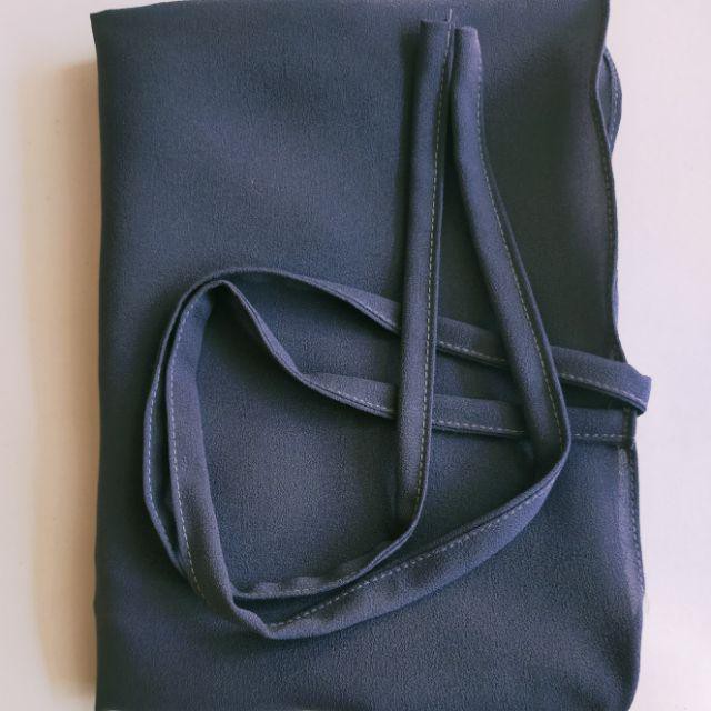 Bergo maryam premium diamond / Hijab Instan bergo maryam tali nonpet-Abu tua