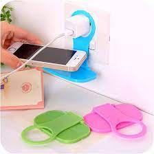 (COD) Tempat Dudukan Charger Smartphone /HP Frame Steker Tembok Gantung