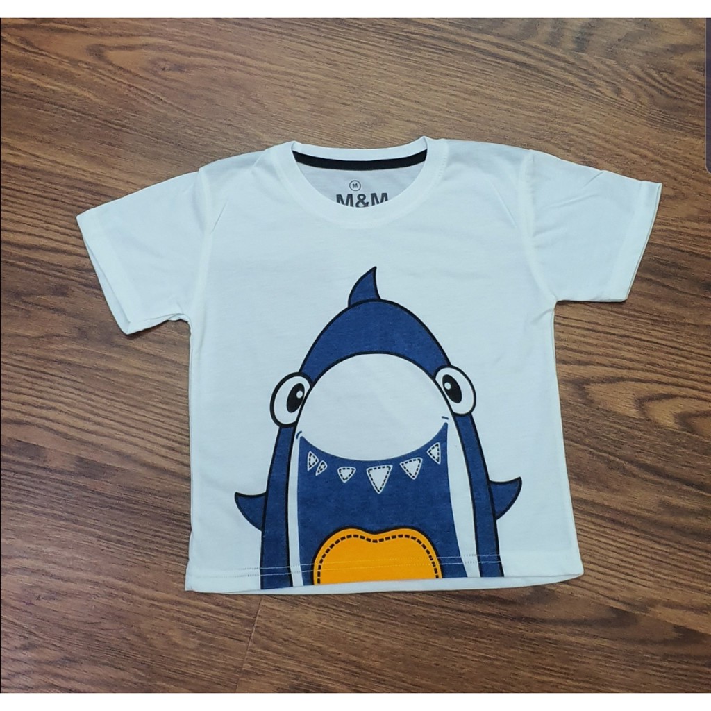 BAJU ANAK LAKI LAKI TSHIRT KAOS LENGAN PENDEK SHARK MS