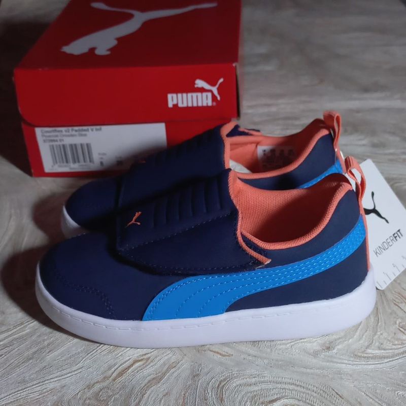 SALE Original Puma Courtflex v2 Padded V / Sepatu Anak Laki-Laki Baby Boy Kids Shoes
