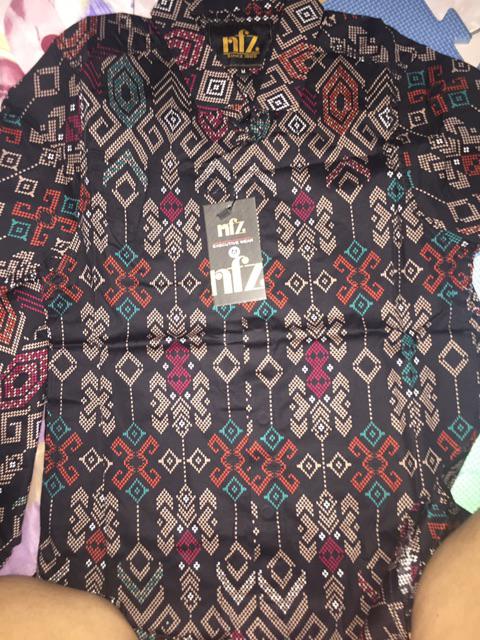 Kemeja Pria Lengan Panjang Long Slimfit  Batik Songket Murah