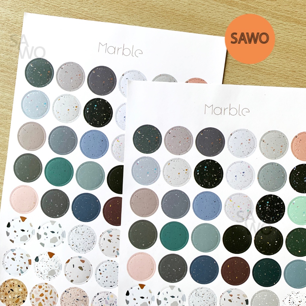 

2PCS Sticker Color Palette Bulat Diary Scrapbook DIY Journal Planner