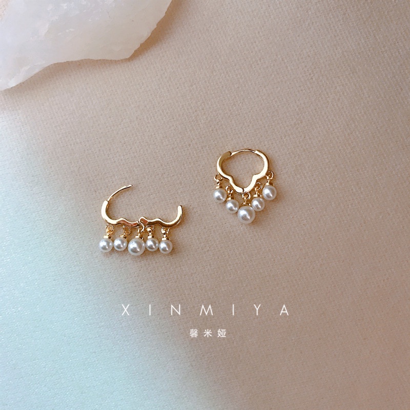 Anting Klip S925 Silver Liontin Rumbai Mutiara Untuk Wanita