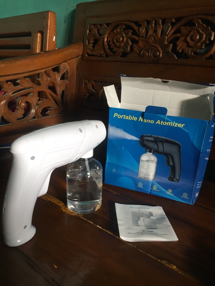 (ready Stock & Fast Shipping > 800ml Mesin Disinfektan Nano Spray Wireless Dengan Lampu Biru