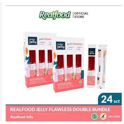 Realfood flawless jelly Sarang burung walet,kolagen, 24 pc