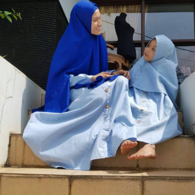 Gamis Premium Denim Oxford