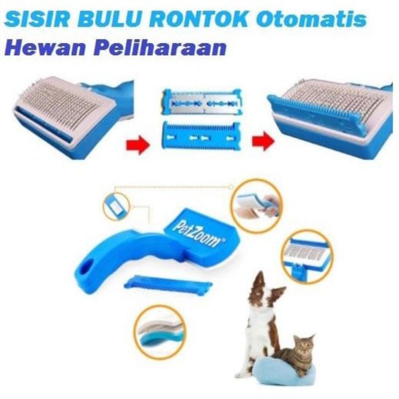 PetZoom Cleaning Grooming Brush / Pet Zoom Sisir Hewan Anjing Dan Kucing