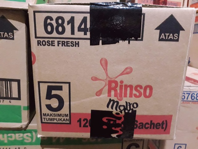 Rinso Sachet Renceng BUBUK Anti Noda + Molto 38 g DUS per KARTON