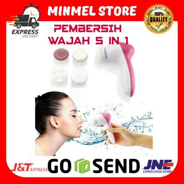 5 in 1 ELECTRIC FACIAL MASSAGE PEMBERSIH MUKA CUCI WAJAH MESIN FACIAL PORE CLEANSER