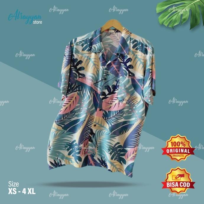 Baju Kemeja Pria Hawai Pantai Size Jumbo Terbaru / Kemeja Cowok Bali