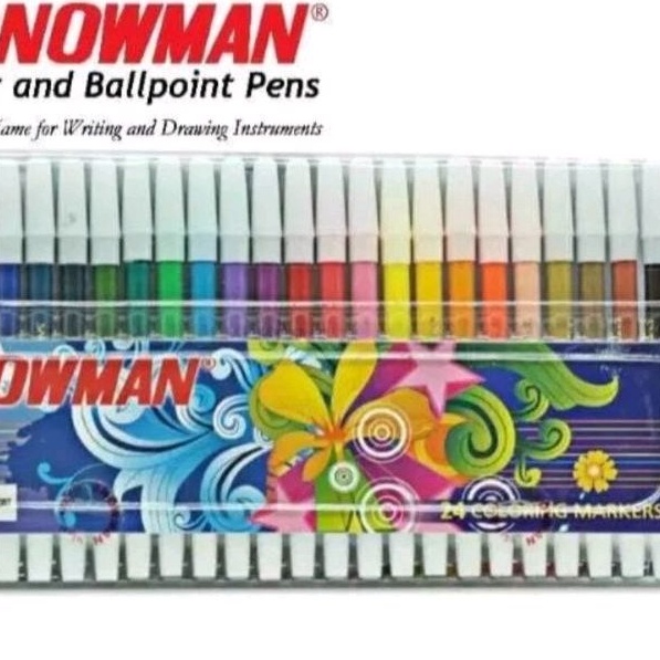 

Spidol Snowman Kecil 24 warna / spidol warna / spidol kecil