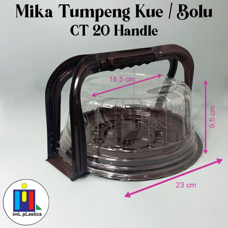 MIKA TUMPENG CT 20 Handle / TRAY CAKE TART 20CM / MIKA KUE BOLU BULAT - set 10pcs