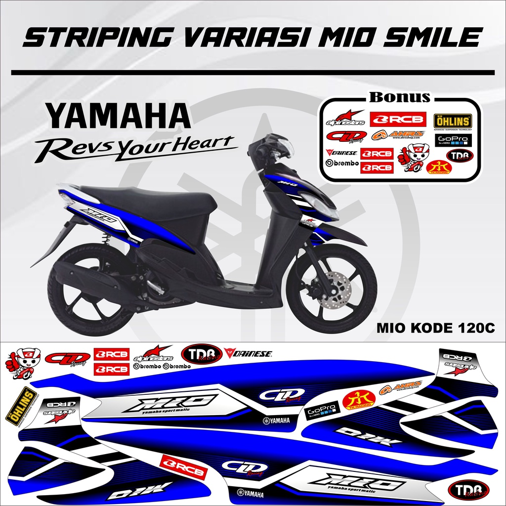 Striping Mio Smile Sticker Lis Mio Variasi kode 120