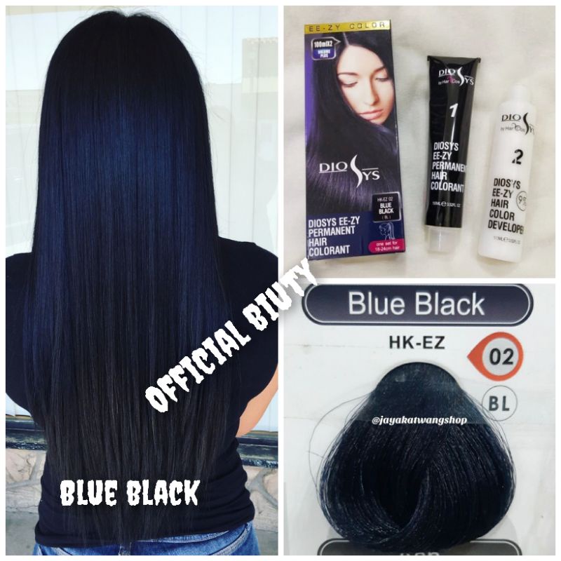 Warna rambut blue black