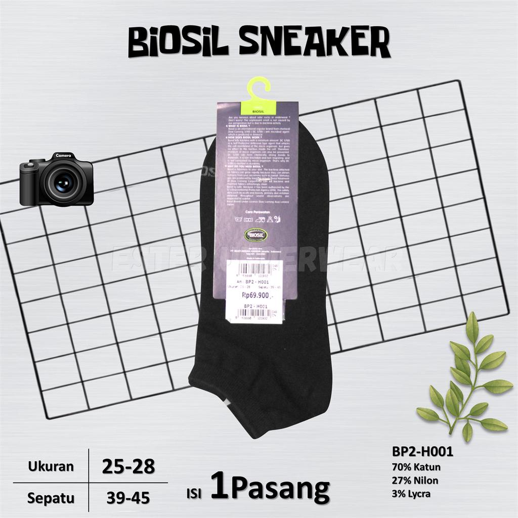 Kaoskaki Pria Biosil Sneaker BP2 Isi 1 Pasang