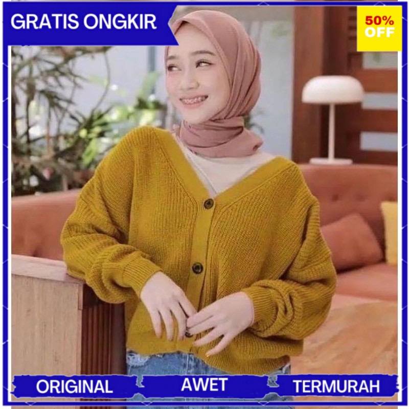 (BAYAR DITEMPAT) TERBARU DARIA OUTER SWEATER RAJUT HITS  FASHION WANITA