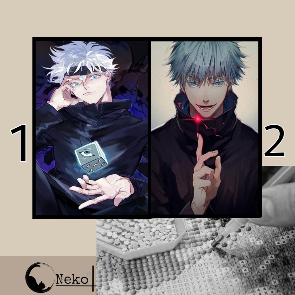 

⭐Oneko⭐ Diamond 3D 5D Painting {30x40cm} Anime Demon Slayer Gojo Satoru