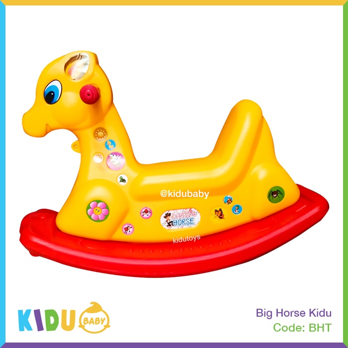 Mainan Kuda Jungkit Anak Big Horse Musik Kidu by Kidu Baby