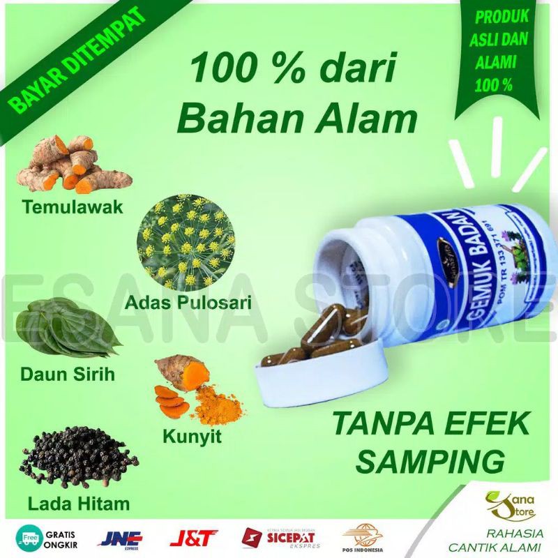 PEGEMUK BADAN BPOM | GEMUK BADAN BINA SYIFA ~ PENGGEMUK BADAN AMAN / OBAT GEMUK BADAN PERMANEN