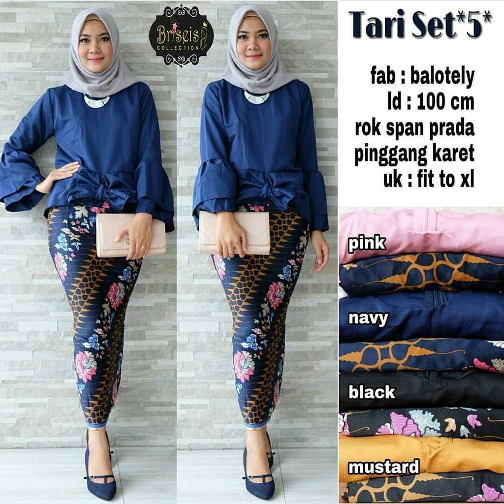 tari set  setelan kebaya batik wanita blouse pinguin 