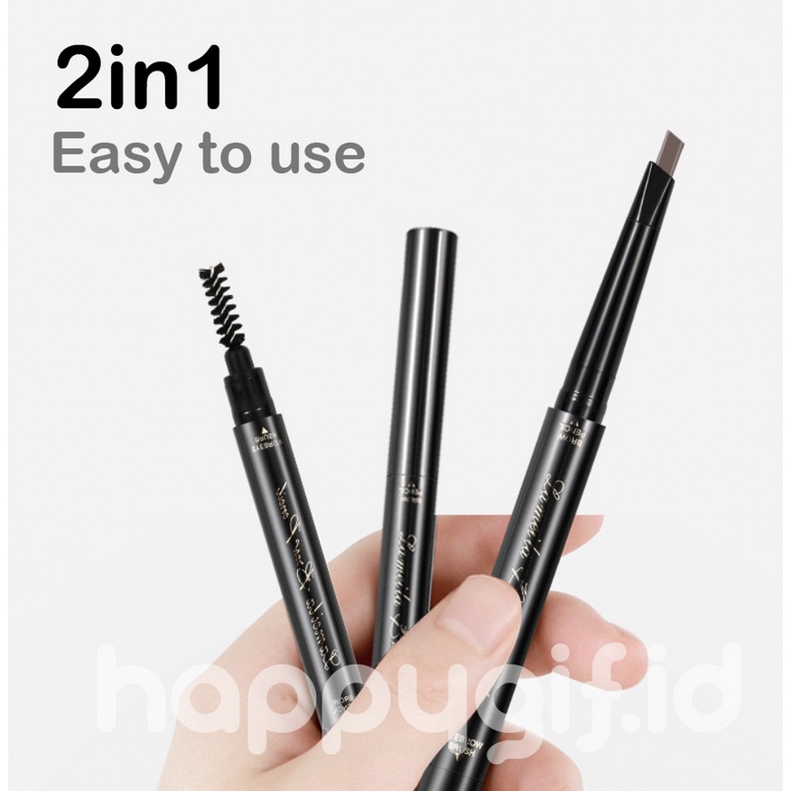 LAMEILA EYEBROW 2 IN 1 PENSIL ALIS ORIGINAL KEPALA GANDA 7 WARNA TANPA KOTAK LA026