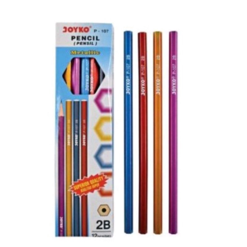 

Pensil / Pencil 2B Joyko P-107 Metallic (12pcs)