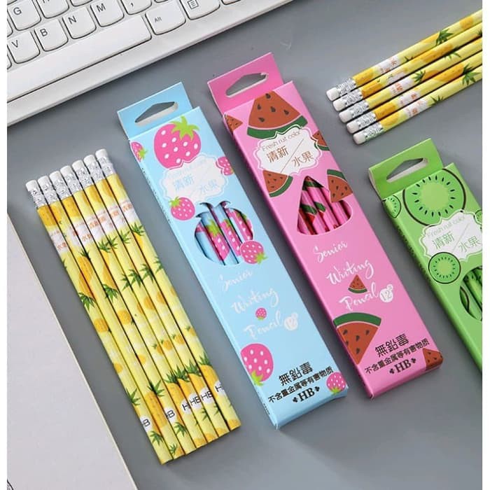 

Pensil HB dengan Penghapus Motif Buah-Buahan