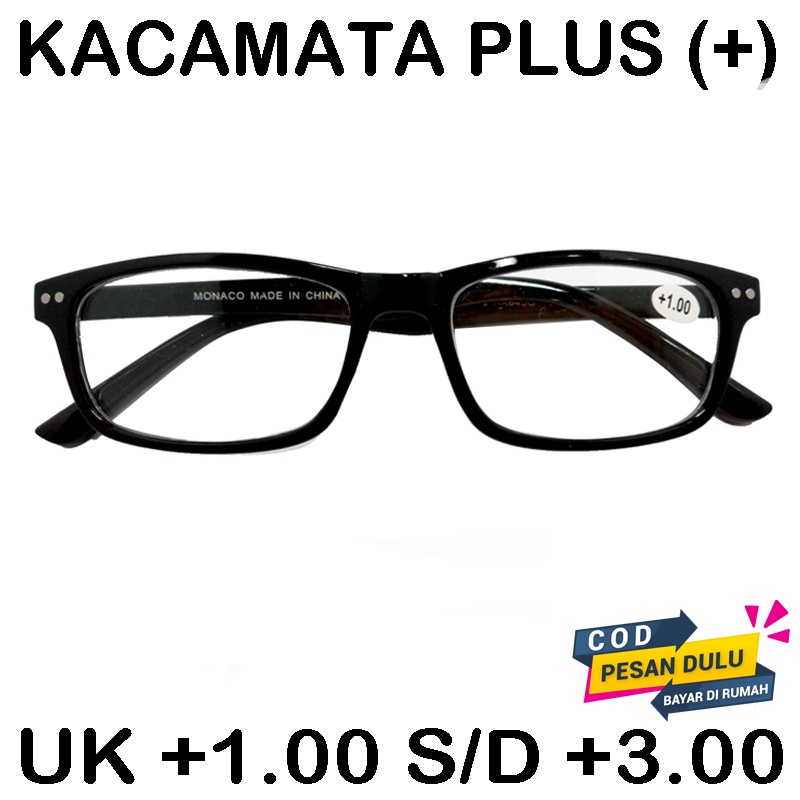 Kacamata Plus (+) +1.00 s/d +3.00 Pria Wanita Full Frames Eyeglasses Style Optical Glasses Reading Glasses Unisex Kaca mata Baca PLus Kacamata Rabun Dekat Kaca mata Komputer