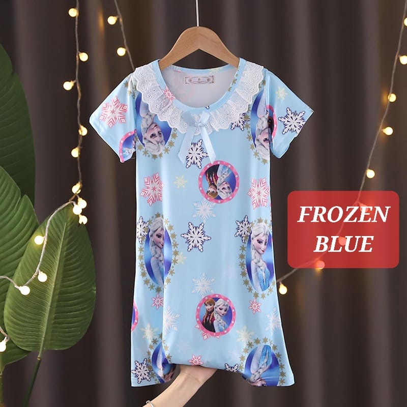 BAJUKIDDIE DASTER RENDA BAJU SANTAI BAJU TIDUR ANAK CEWEK IMPOR ADEM MOTIF LUCU