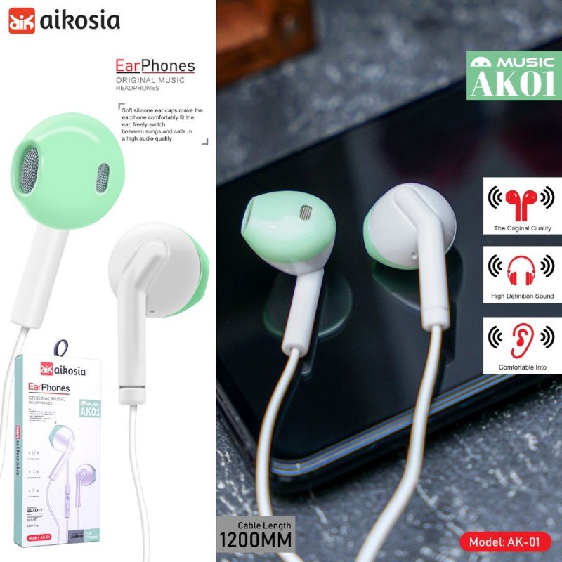 Handsfree / Earphone / Hendset / HF Aikosia Model AK01