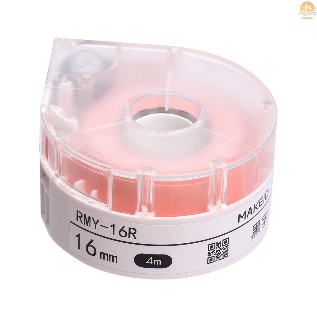 MAKEID 1 Roll Adhesive Label Paper Thermal Printer Paper Name Price Barcode Label Sticker Tape Waterproof Tear-Resistant for T7 Portable Label Maker Printer, Red 16mmx4m