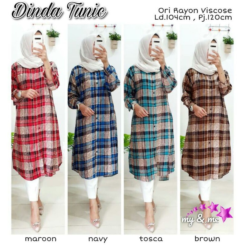 Baju Atasan Wanita Dinda Long Tunik