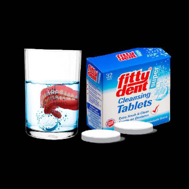 Pembersih Gigi Palsu Fittydent Cleansing Tablet / Bony Plus Tablet / Bonyplus Cleanser Tablets