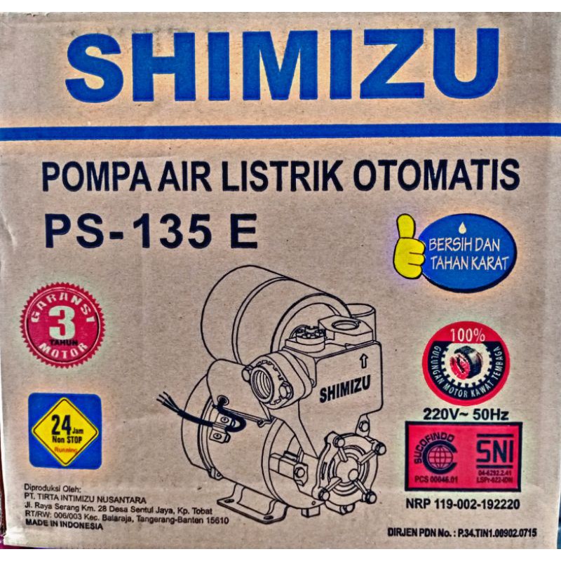 Pompa Air Listrik Otomatis SHIMIZU PS - 135 E / Pompa Air Otomatis / Mesin air