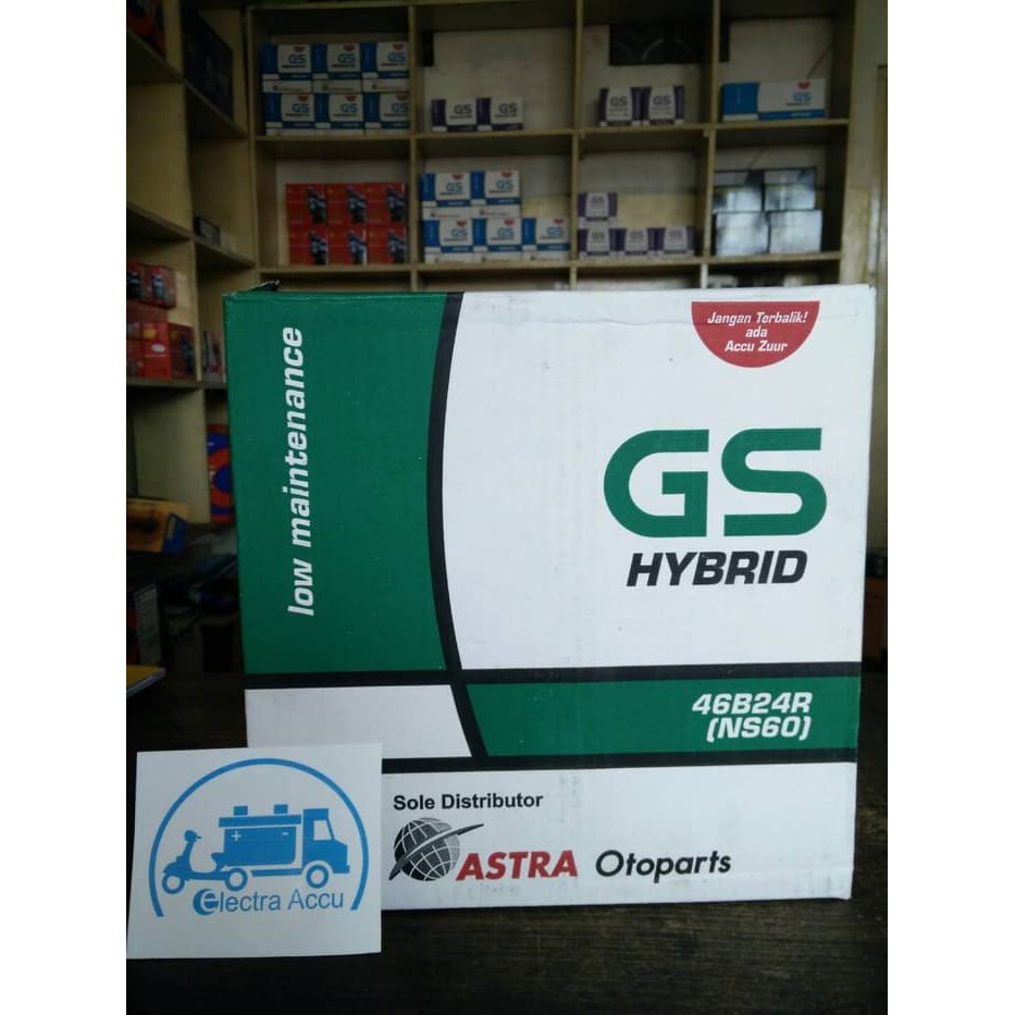 "Aki Mobil Suzuki Swift GS astra hybrid NS60 aki basah"