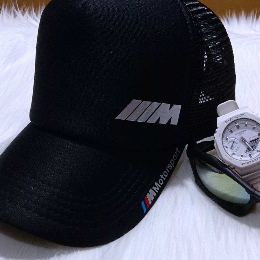 SNAPBACK Topi Trucker BMW/Topi Distro BMW M Logo Silver Print Edition