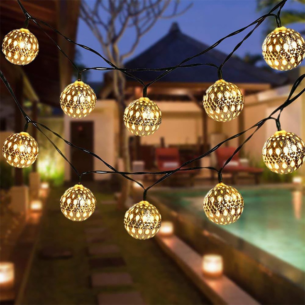 (Recommend) Lampu Tumblr 10 / 20-LED 1.5M / 3M Bentuk Globe Maroko Untuk Dekorasi Pesta Pernikahan