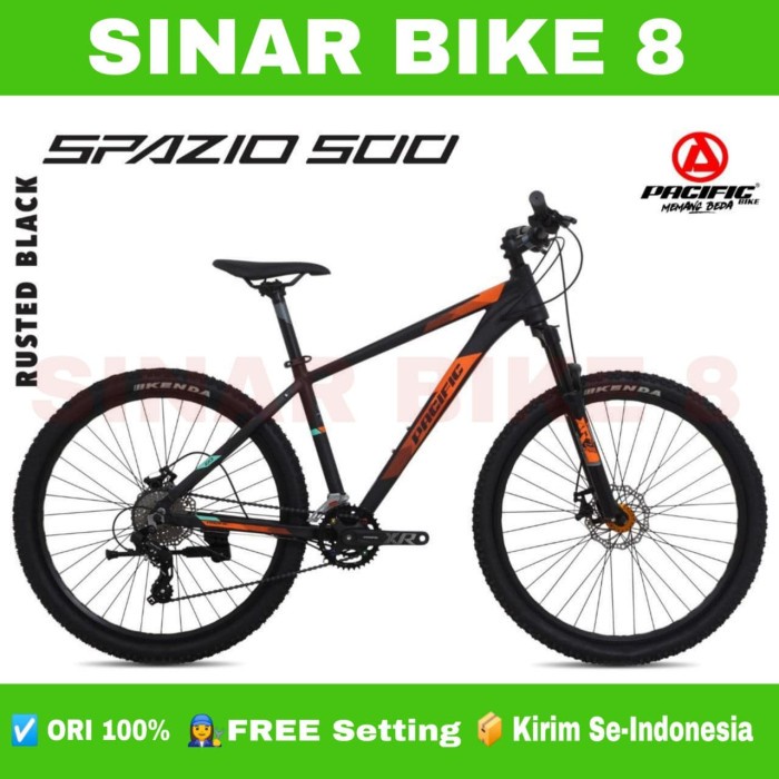 Sepeda Gunung Ukuran 27.5 Inch MTB PACIFIC SPAZIO 500 Alloy 2 x 8 Speed