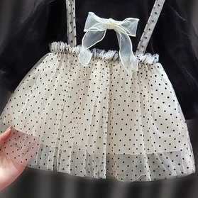 DR-72 Dress Anak Bayi Perempuan Polka Ribbon-3
