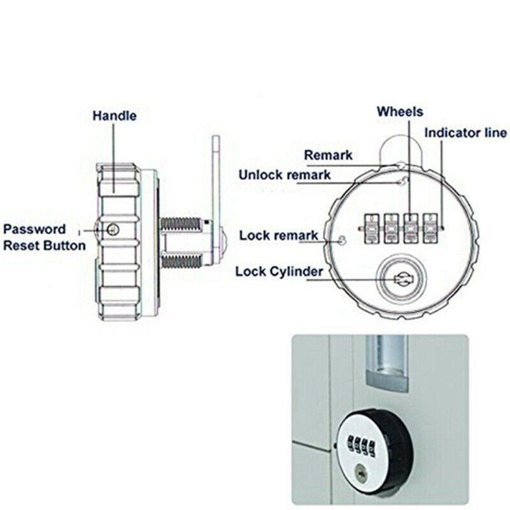 Kunci Cam Kabinet Kombinasi Nanas Hardware Pintu Laci Weatherproof Drawer Lock