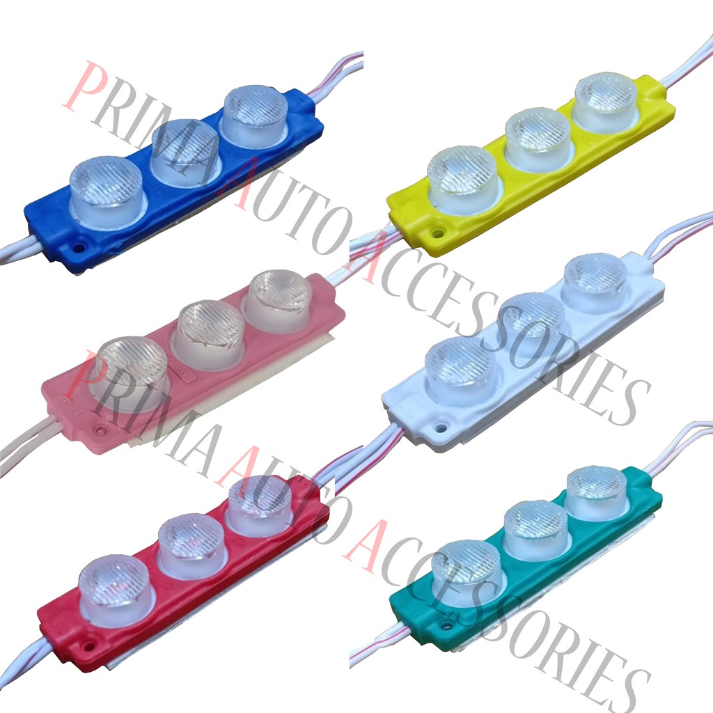 Lampu LED Modul Lensa 3 Mata Besar 3 Watt 12 Volt