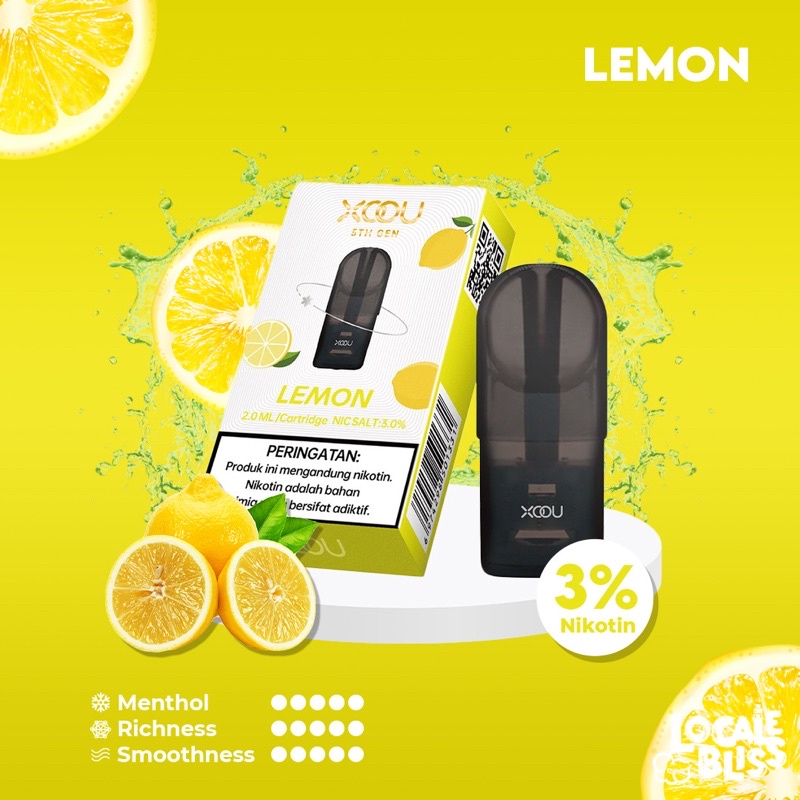 [RELX Infinity &amp; Essential ] XOOU Mint Flavour Catridge Pods Pro Lemon