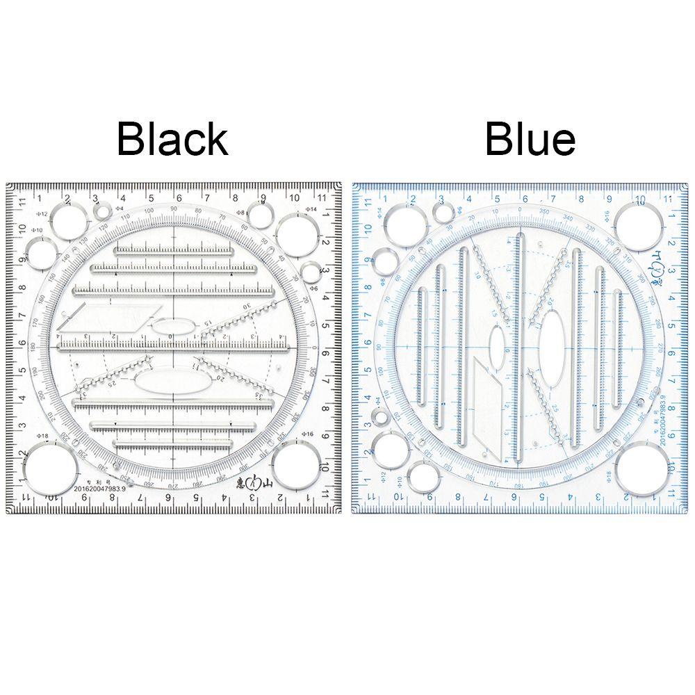 R-flower Fast Drawing Rulers Template Geometris Perlengkapan Kantor Sekolah Multifungsi