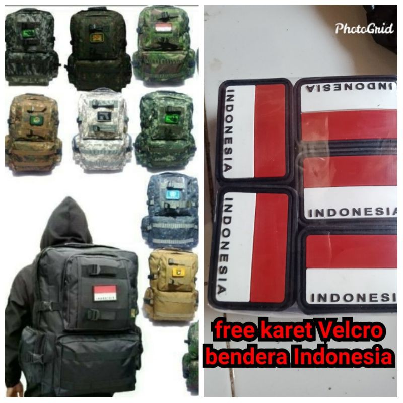 Tas ransel army 3p loreng camo besar ll  Ransel gultor