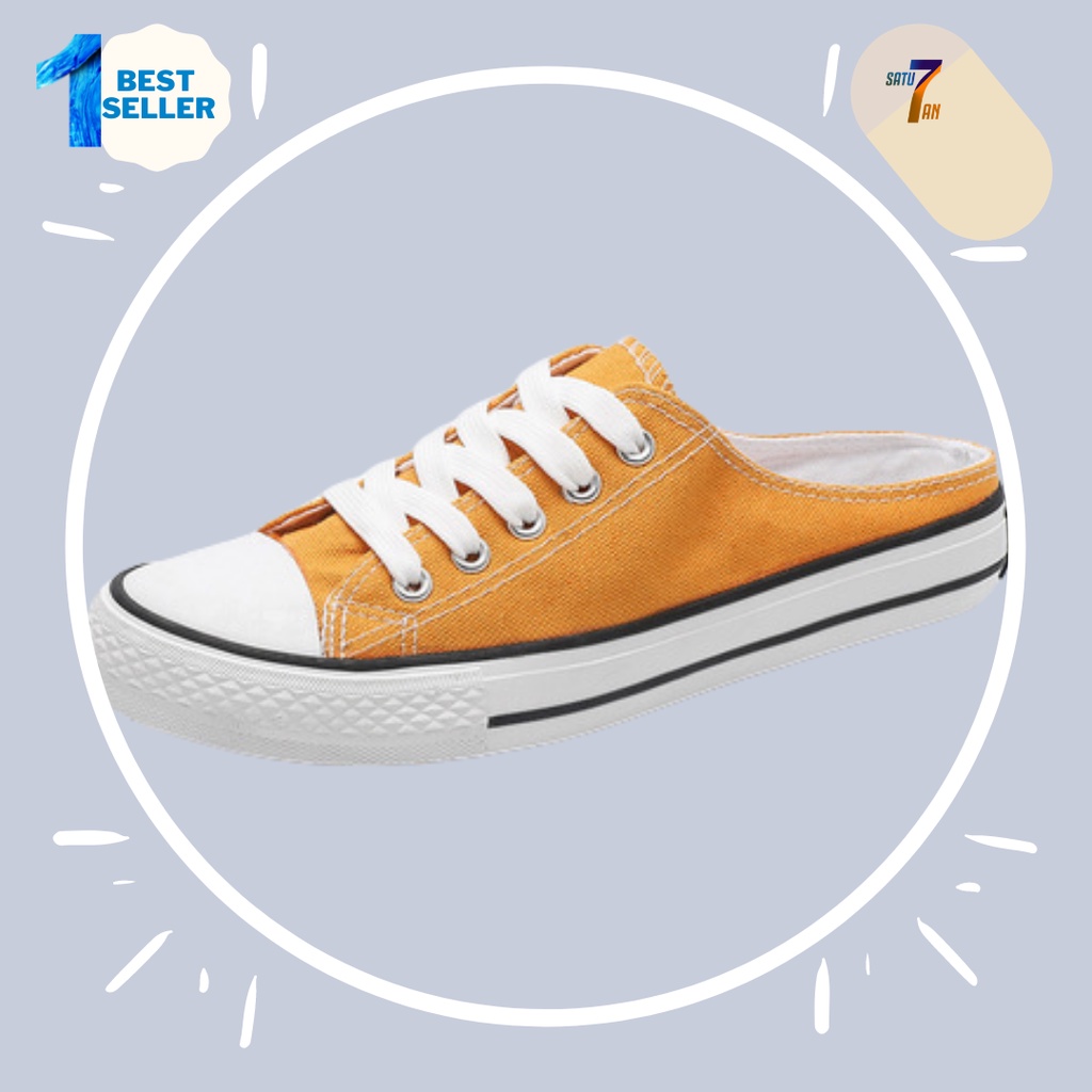 Satu7an SPT-01 SEPATU SNEAKERS KASUAL PRIA WANITA IMPORT SEPATU SEKOLAH KEKINIAN GROSIR JAKARTA COD-KUNING