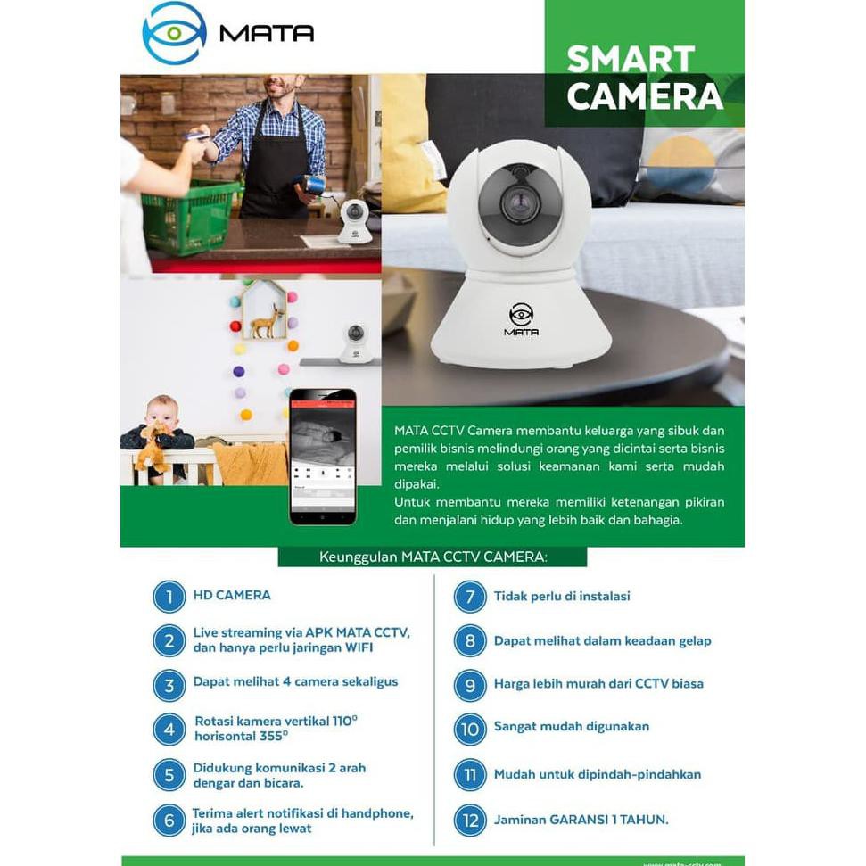 New CCTV Wifi IP Camera SPC MATA M-12 HD 720p (Rotate, Audio, Night Mode)
