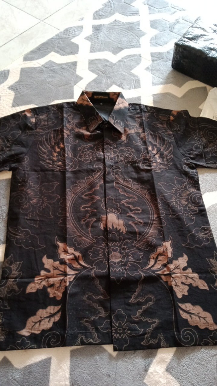 Hem Baju Seragam Kantor Kemeja Batik Pria Lengan Panjang Premium Katun Furing Motif Kanaka