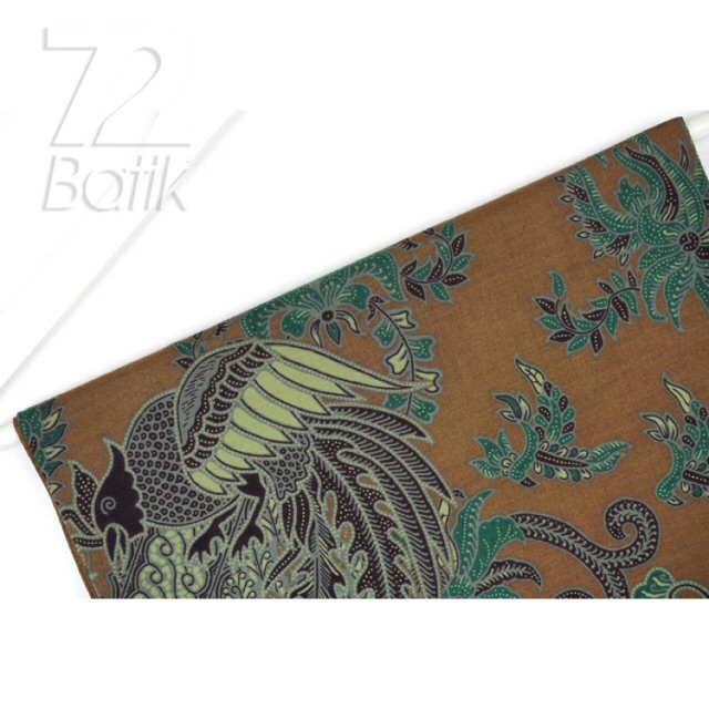 JARIK BATIK Premium Bahan Katun Motif Burung Warna Rona Hijau 725259 Cap 72 Kain Jarik Jarit Samping