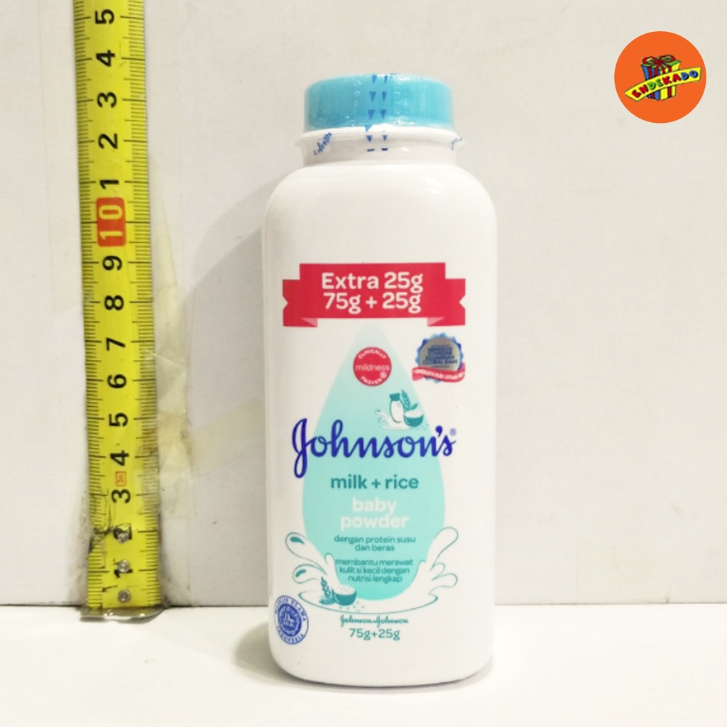 JOHNSON'S MILK+RICE BABY POWDER 75g+25g - Bedak Bayi