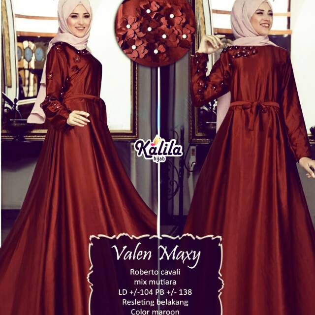Valen Maxy Gamis Mix Mutiara/ Gamis valen maxy/ gamis kekinian